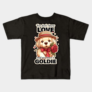 Golden Retriever Valentine's day Kids T-Shirt